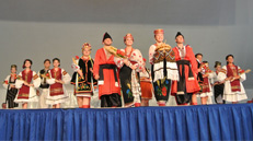 Ukrainian dancers on stage at festival