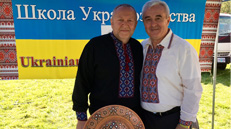 Two gentlemen at Ukrainian School both