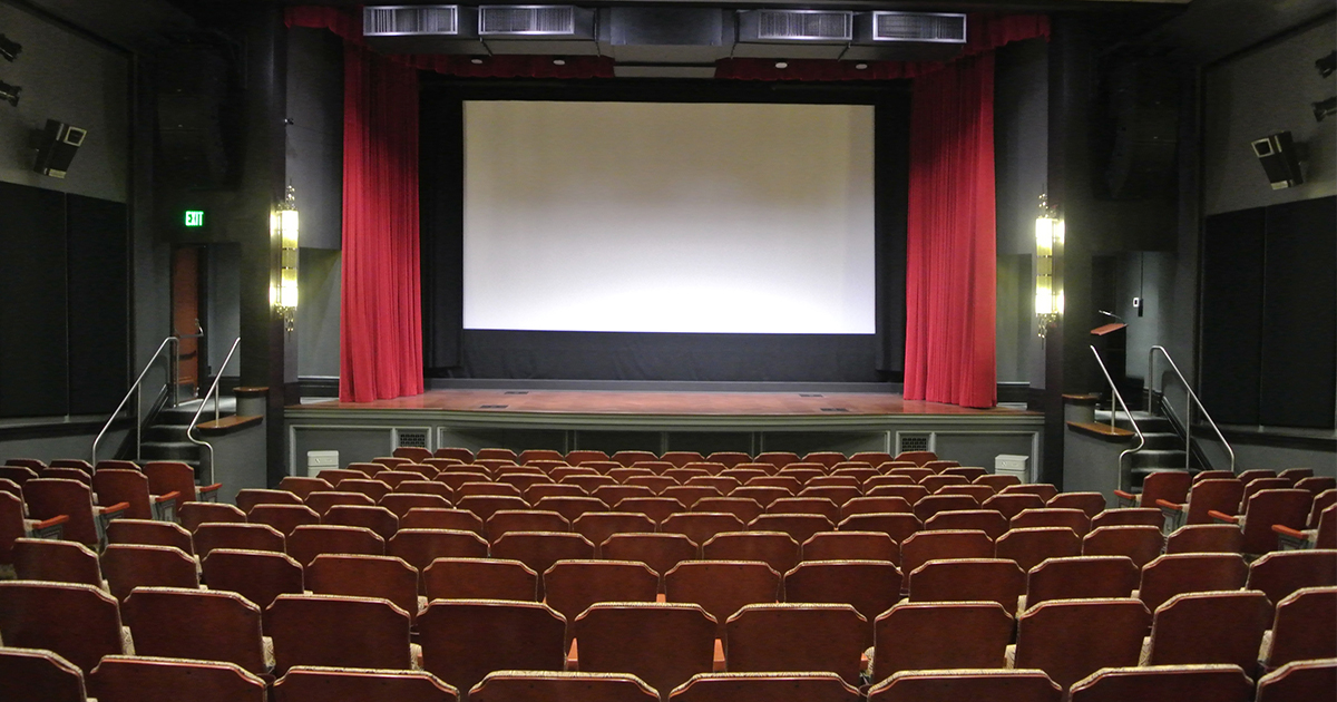 theater seats and screen